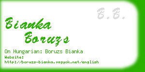 bianka boruzs business card